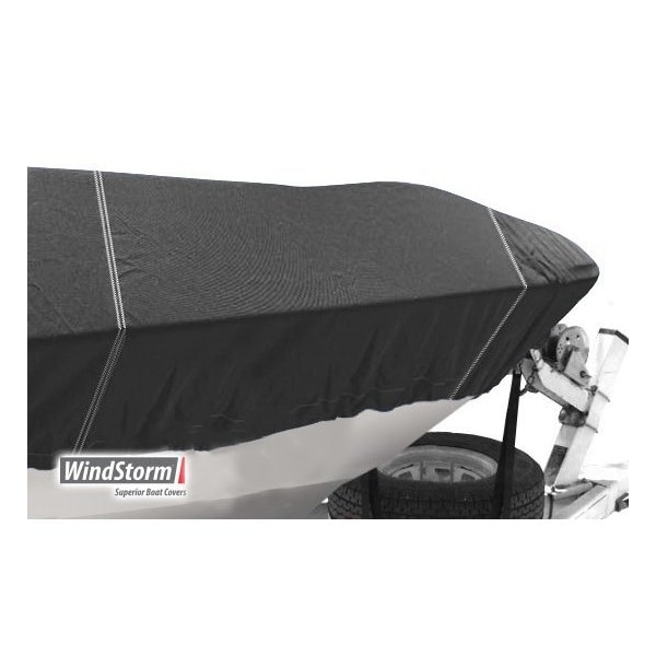 Eevelle Windstorm Boat Cover V HULL RUNABOUT Ski Tower Inboard 20' 6in. L 102in. W Charcoal WSVSKT20102-CHL - main